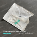 Conjunto de coleta de sangue de segurança 21g/23g com suporte